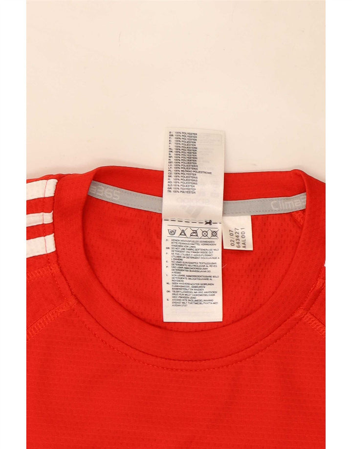 Adidas Mens Kruger Graphic Camiseta Top Medio Rojo Poliéster