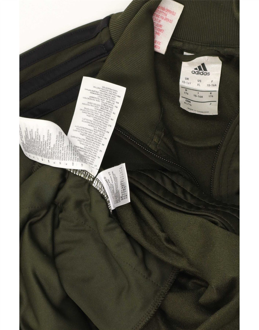Adidas Chaqueta Chándal Niño 15-16 Años Verde Poliéster