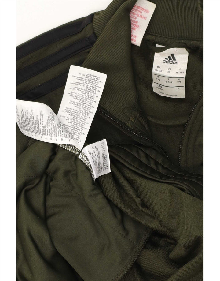 Adidas Chaqueta Chándal Niño 15-16 Años Verde Poliéster