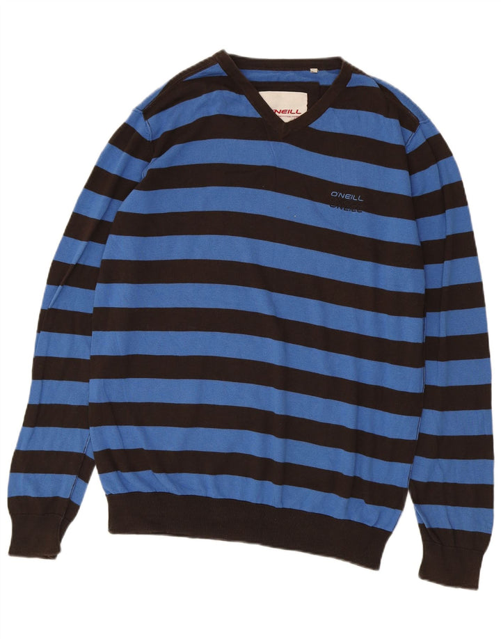 Jersey O'Neill Hombre con Cuello en V y Rayas Azul Medio