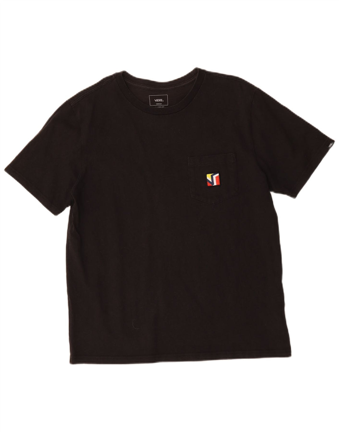 Vans Hombre Camiseta Relaxed Fit Top Algodón Negro Mediano