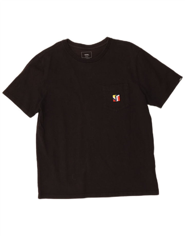 Vans Hombre Camiseta Relaxed Fit Top Algodón Negro Mediano