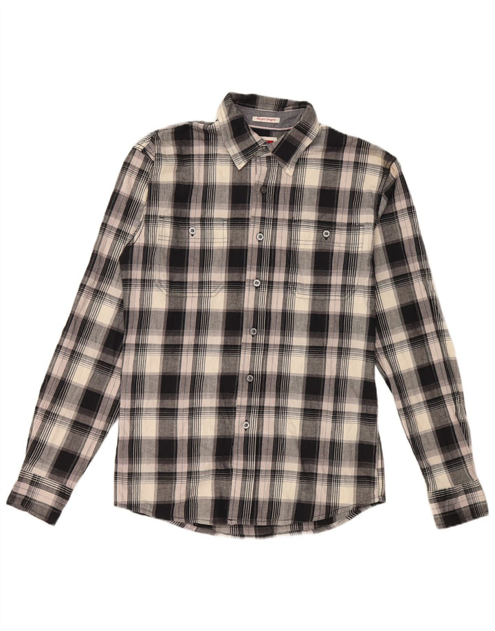 Wrangler Camisa De Franela De Corte Regular A Cuadros Para Hombre Algodón A Cuadros Negro Pequeño