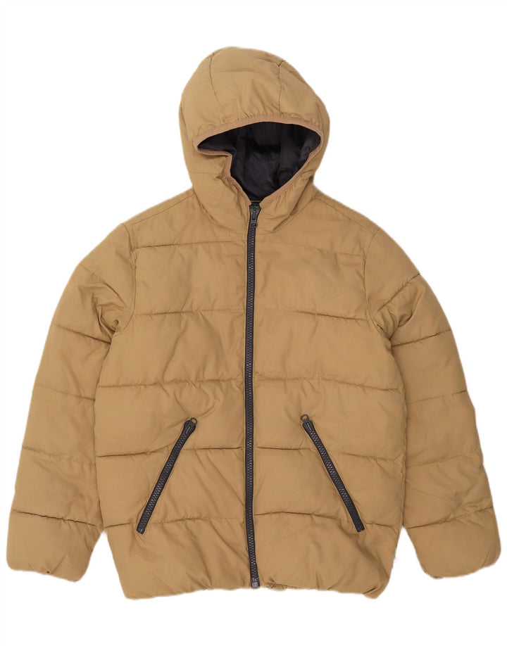 BENETTON Chaqueta Acolchada con Capucha Niño 11-12 Años 2XL Beige Poliéster