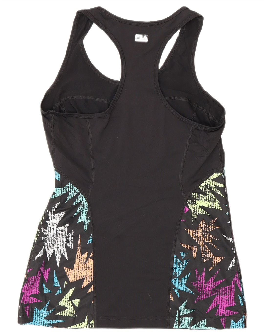 Fila Mujer Chaleco Top UK 12 Medio Negro Floral Poliéster