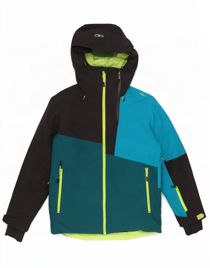 CMP Chaqueta de esquí con capucha para hombre IT 46 Small Blue Colourblock Poliéster