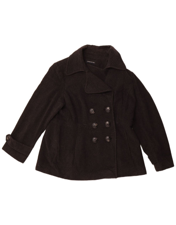 LONDON FOG Chaquetón para Mujer UK 40 XL Lana Negra