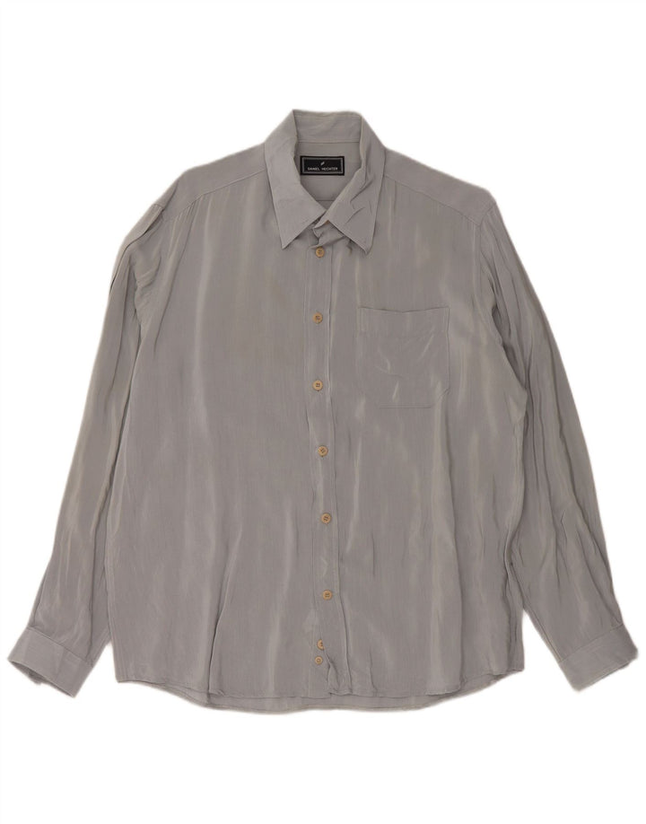 Daniel Hechter Camisa para hombre Talla 16 41 Grande Gris