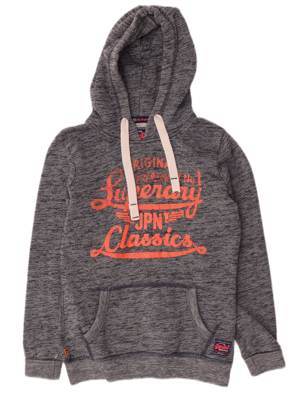 SUPERDRY Jersey con capucha y gráfico extragrande para mujer UK 6 XS Gris moteado