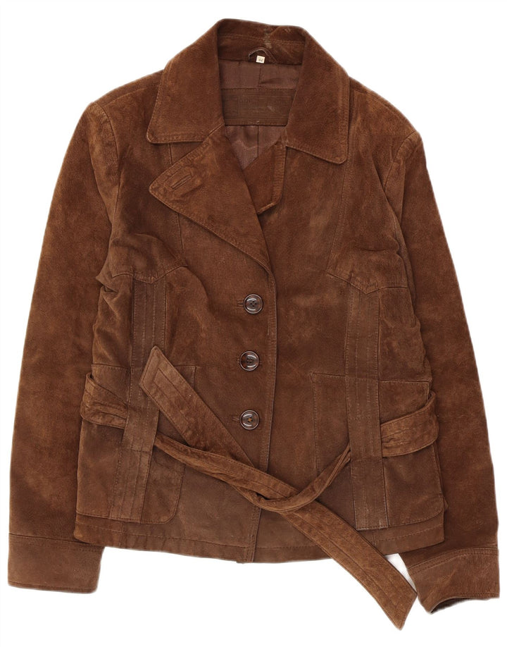 Chaqueta de ante para mujer C & A IT 44 Cuero marrón medio