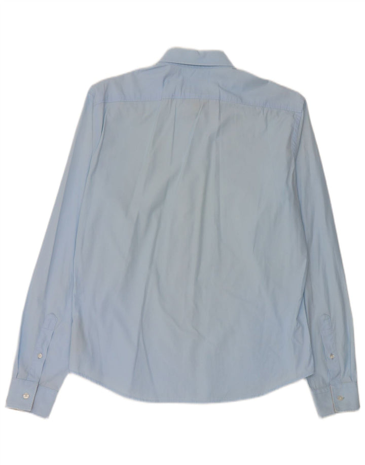 Burberry Hombre BRIT Camisa Algodón Azul Medio