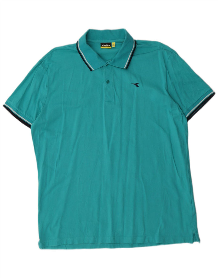 Diadora Polo Hombre 3XL Turquesa Algodón