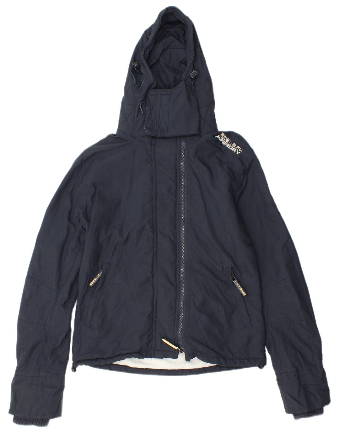 Superdry Chaqueta Cortavientos Gráfica para Mujer UK 40 Small Azul Marino