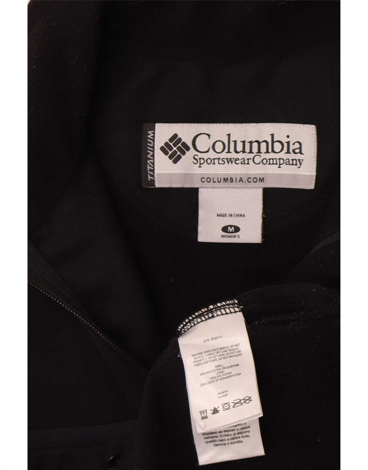 Columbia - Chaqueta de chándal con forro para mujer, talla 40, poliéster negro mediano