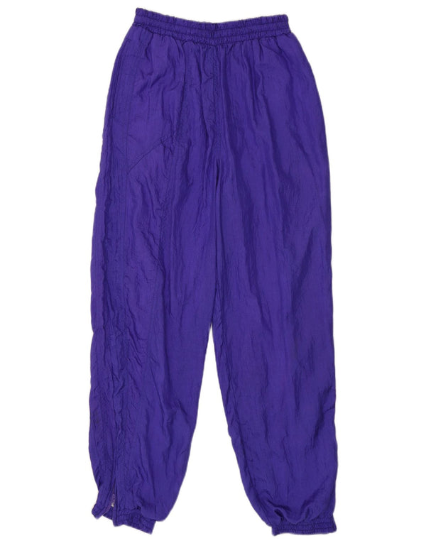 Vintage hombres chándal pantalones joggers medio púrpura nylon