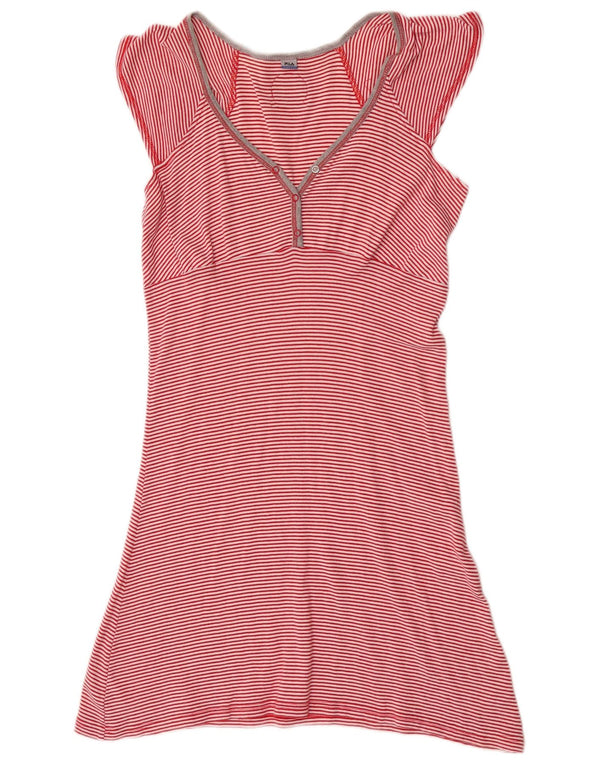 Fila Vestido tipo camiseta para mujer UK 40 Algodón a rayas rojas medianas