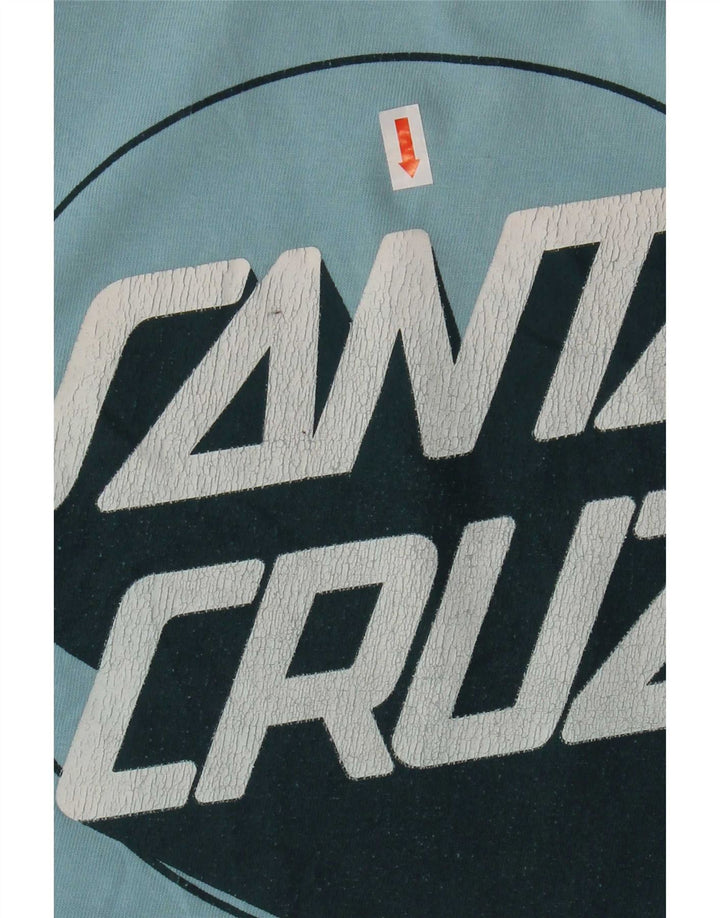 Santa Cruz Hombre Camiseta Gráfica Top Algodón Azul Medio