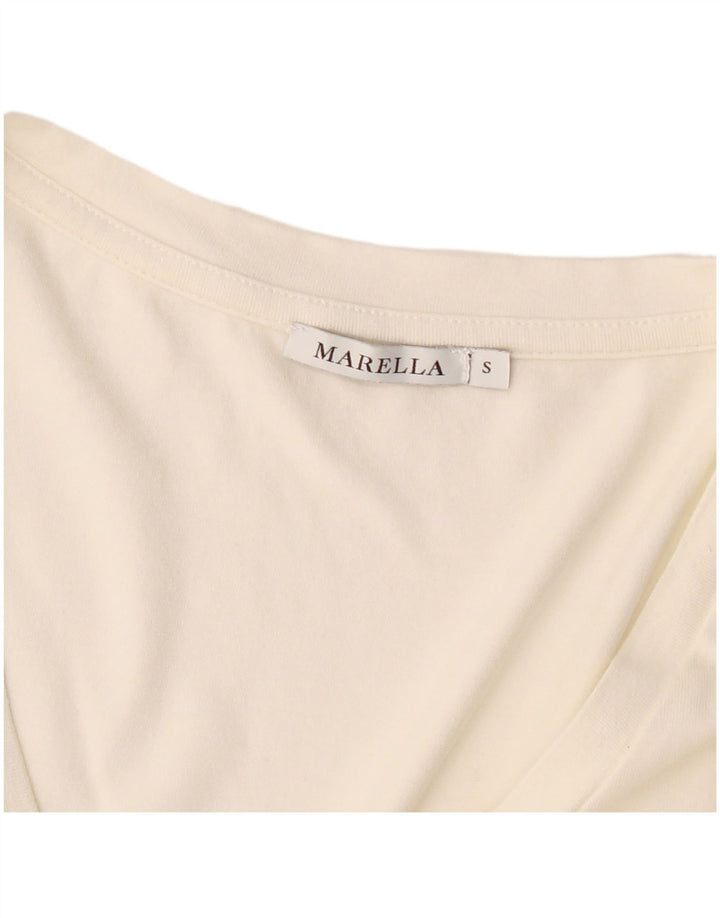 Marella Camiseta para Mujer Top UK 10 Small Off White