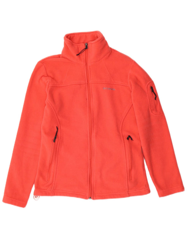 COLUMBIA Chaqueta polar para mujer UK 10 Small Naranja Poliéster