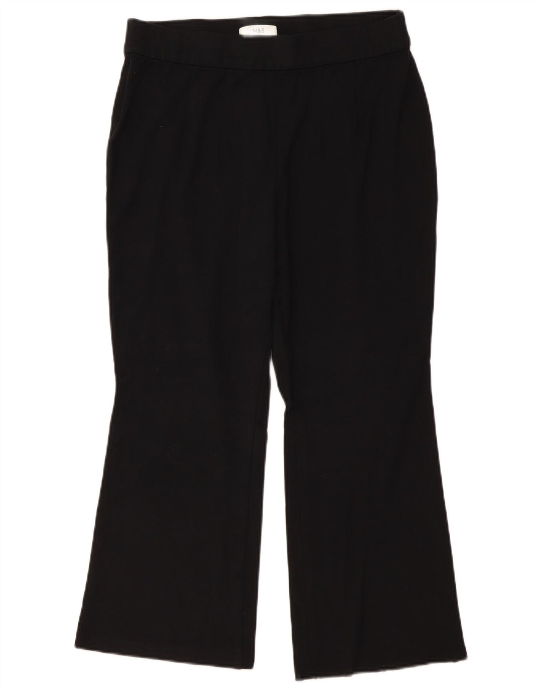 MARKS & SPENCER Pantalones cortos con corte de bota para mujer UK 40 Large W32 L25 Negro