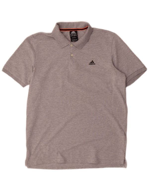 Adidas Mens Climalite Polo Camisa Grande Gris Algodón