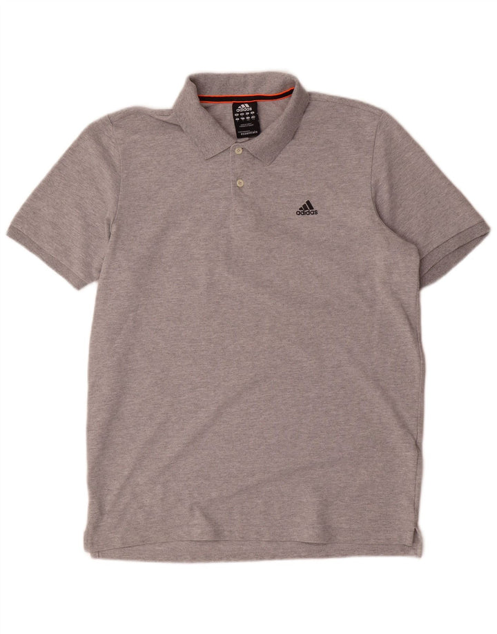 Adidas Mens Climalite Polo Camisa Grande Gris Algodón