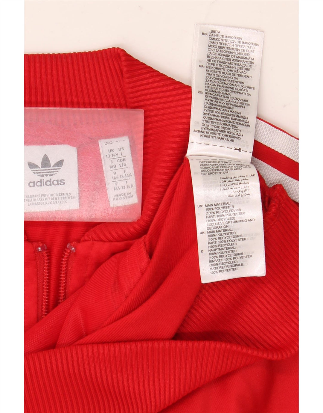 ADIDAS Chaqueta Chándal Niño 13-14 Años Rojo Poliéster