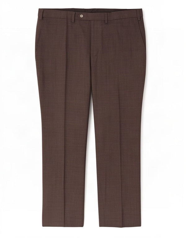 Marks & Spencer Pantalones informales de corte entallado para hombre W38 L29 Lana a cuadros grises