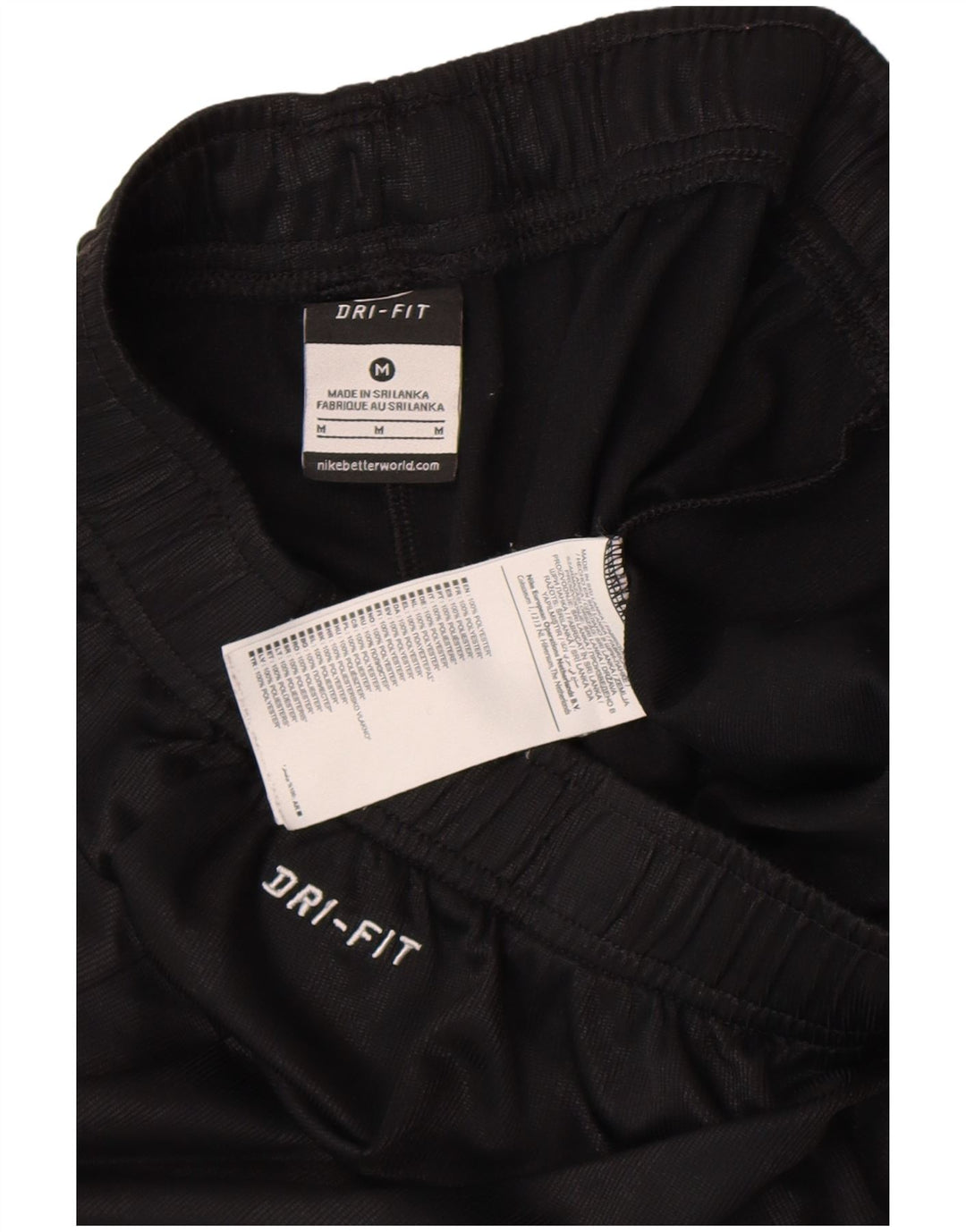NIKE Shorts deportivos Dri Fit para hombre Poliéster a rayas negras medianas