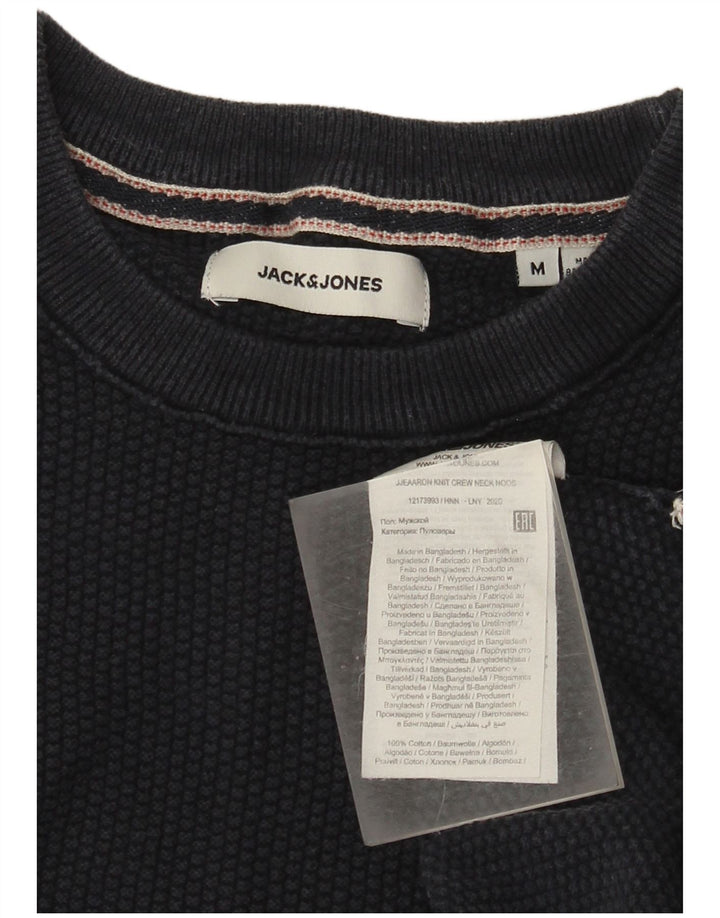 Jersey Jack & Jones Hombre con cuello redondo y cuello redondo de algodón azul marino medio