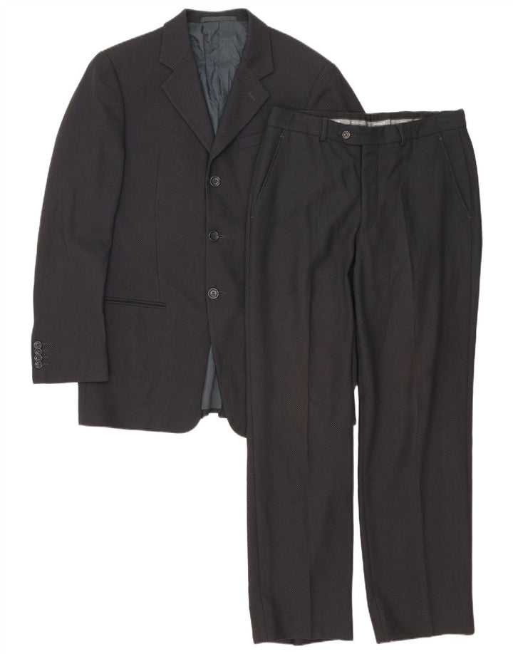 Armani Collezioni Traje de 2 piezas con 3 botones para hombre gris medio