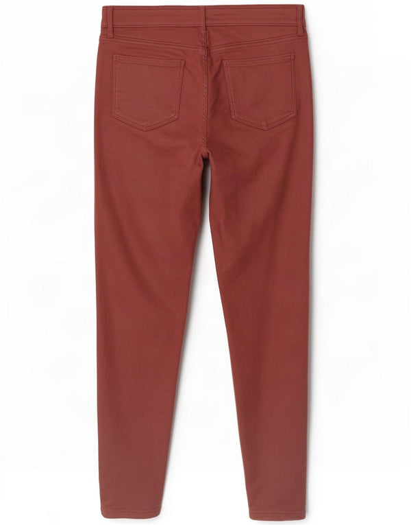 Fat Face Jegging Jeans para mujer UK 14 Large W32 L28 Borgoña Viscosa