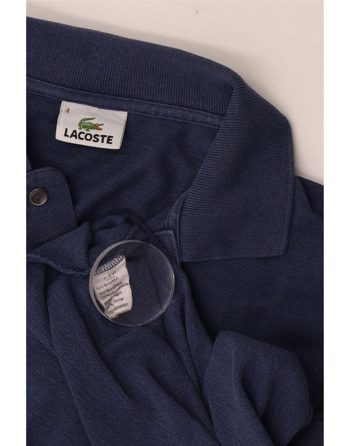 Polo Lacoste para hombre talla 4 mediano algodón azul marino