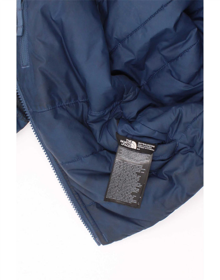 The North Face Chaqueta Acolchada Reversible con Estampado para Niños 7-8 Años Small Azul