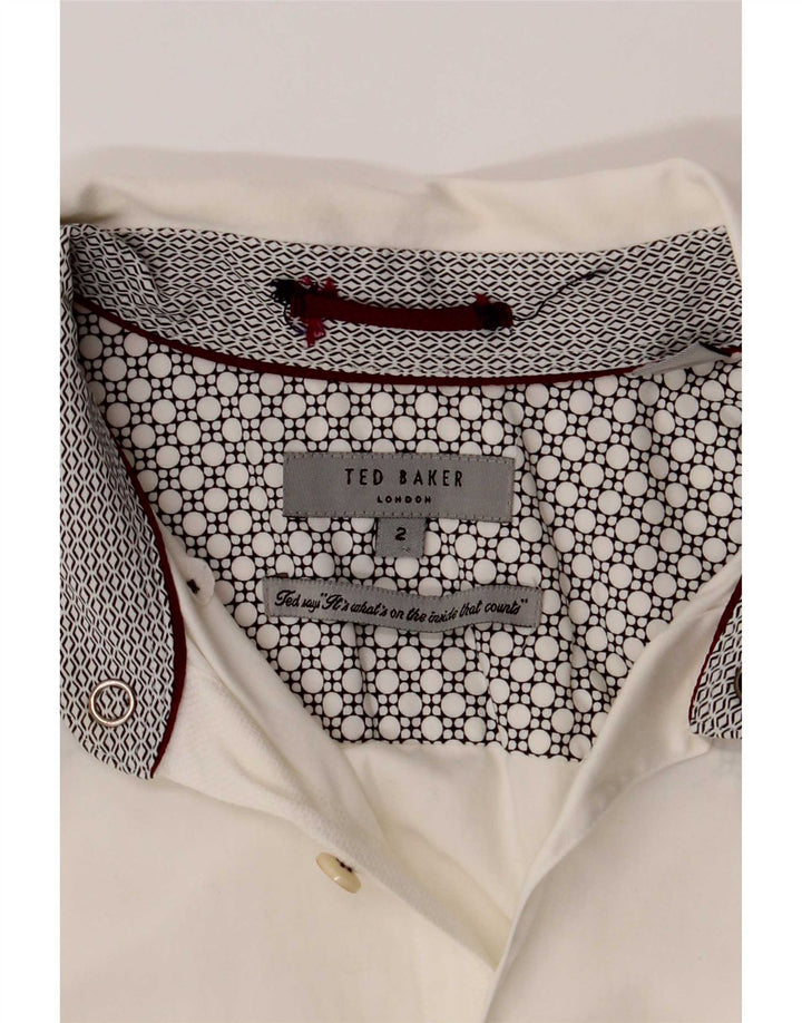 Ted Baker Camisa para hombre Talla 2 Pequeña Algodón blanco