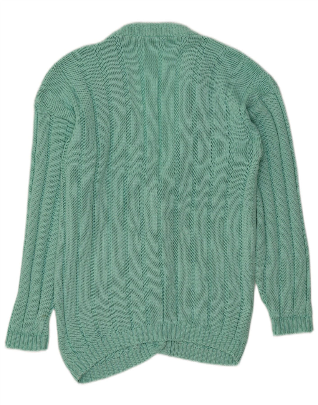 Vintage mujer Cardigan suéter Reino Unido 14 verde grande