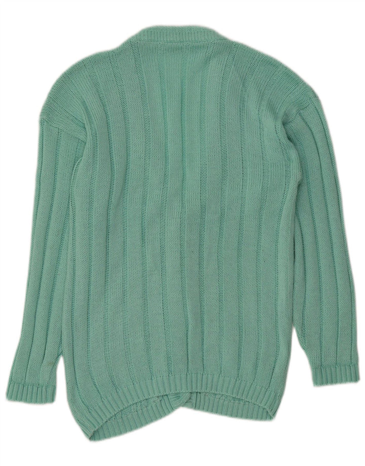 Vintage mujer Cardigan suéter Reino Unido 14 verde grande