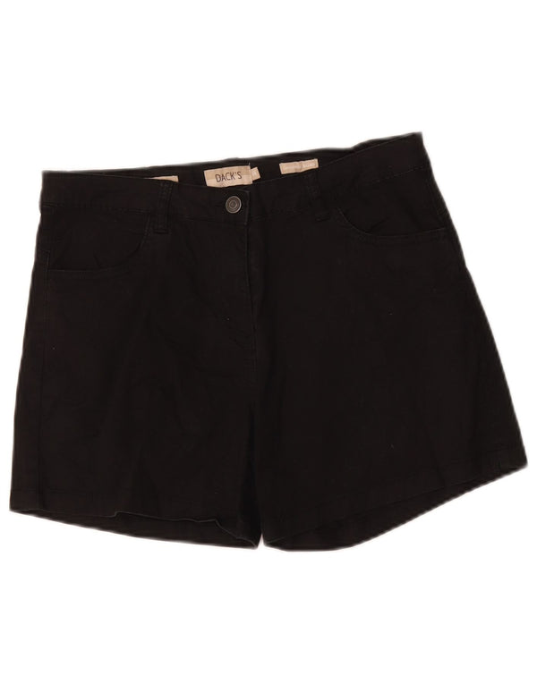 Dack's Pantalones cortos casuales de cintura alta para mujer IT 44 Medium W32 Algodón negro