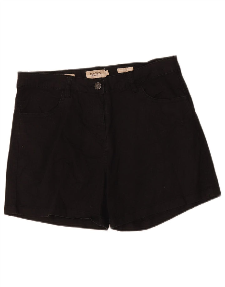 Dack's Pantalones cortos casuales de cintura alta para mujer IT 44 Medium W32 Algodón negro