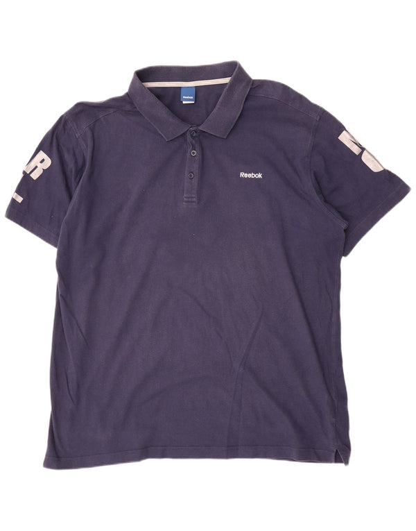 Reebok Polo gráfico para hombre UK 58/60 2XL Azul marino Algodón