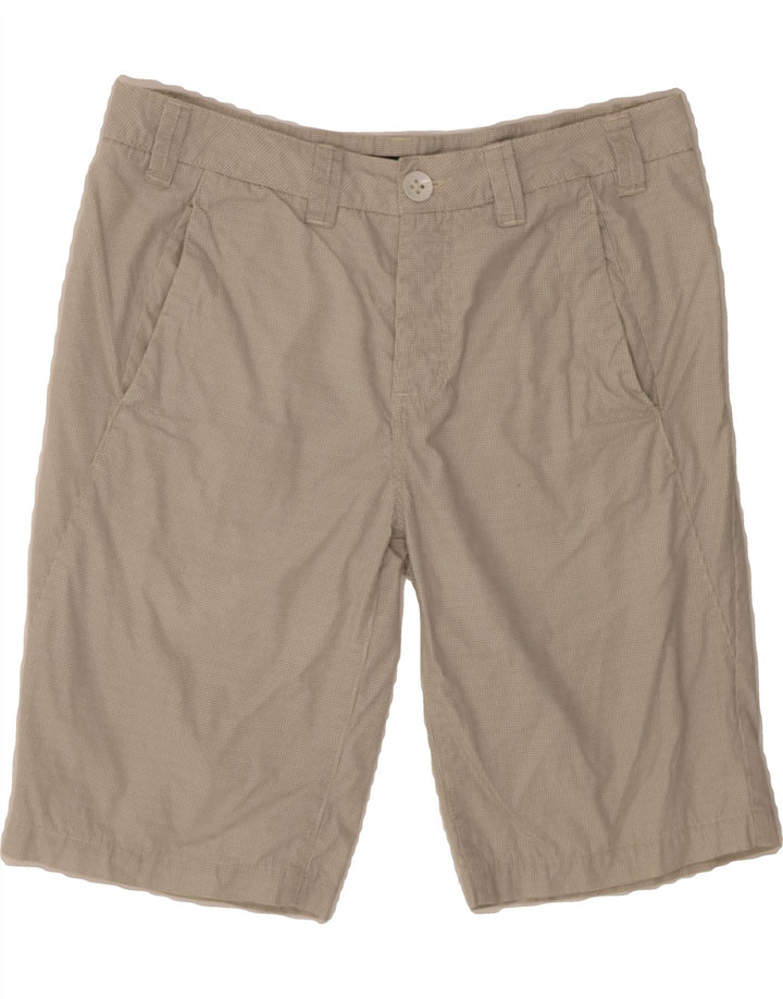 CALVIN KLEIN Womens Slim Casual Shorts W32 Large  Beige Check Vintage Calvin Klein and Second-Hand Calvin Klein from Messina Hembry 