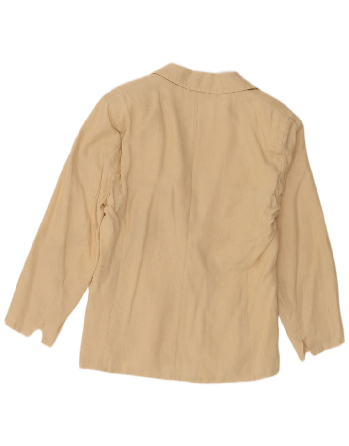 Max Mara Chaqueta tipo blazer con 1 botón para mujer UK 46 Large Beige