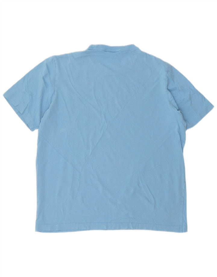 Adidas - Camiseta para hombre, talla grande, algodón azul