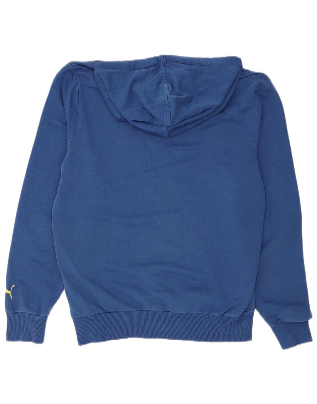 PUMA Jersey con capucha gráfica para hombre, talla pequeña, azul