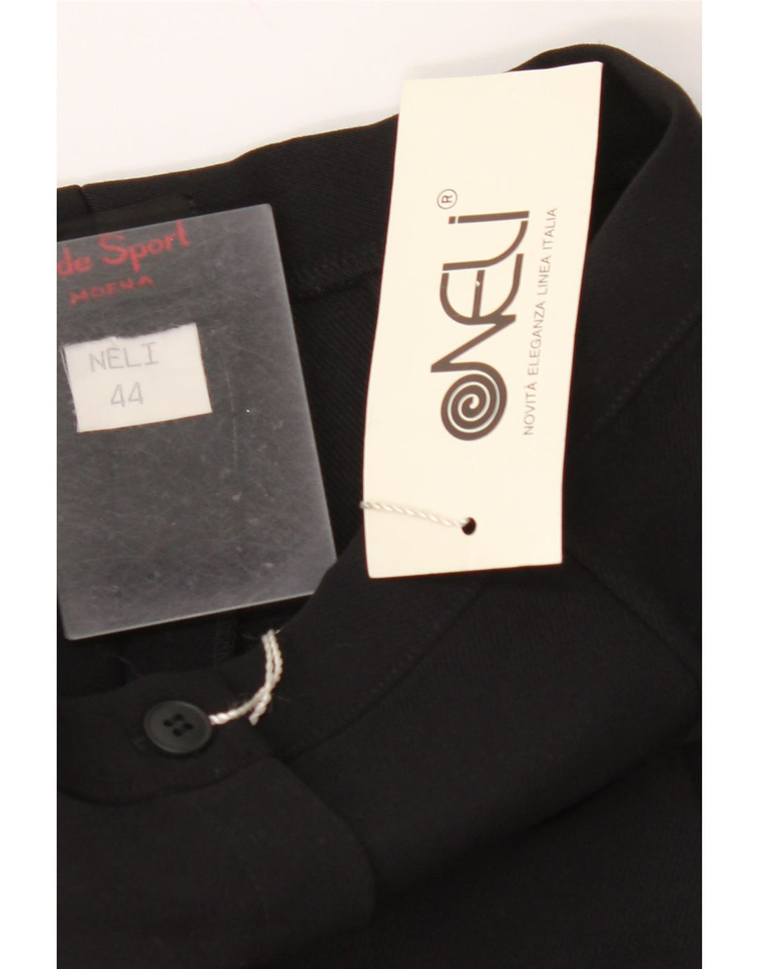 VINTAGE Pantalones de traje de cintura alta para mujer IT 44 Medio W26 L35 Negro