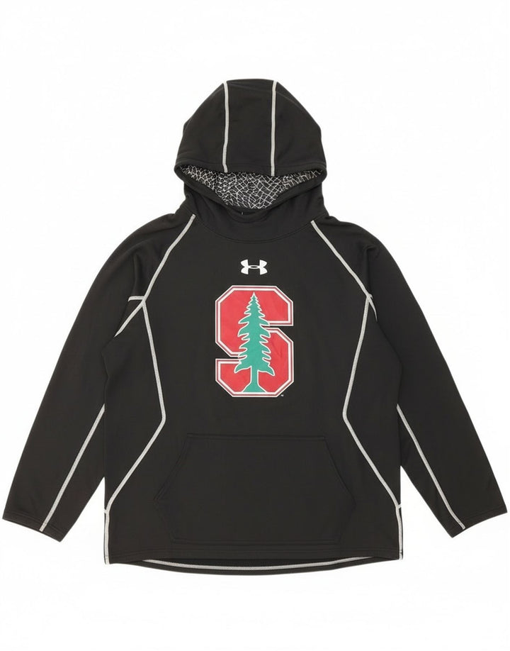 Under Armour Jersey con capucha gráfica para hombre, talla grande, negro