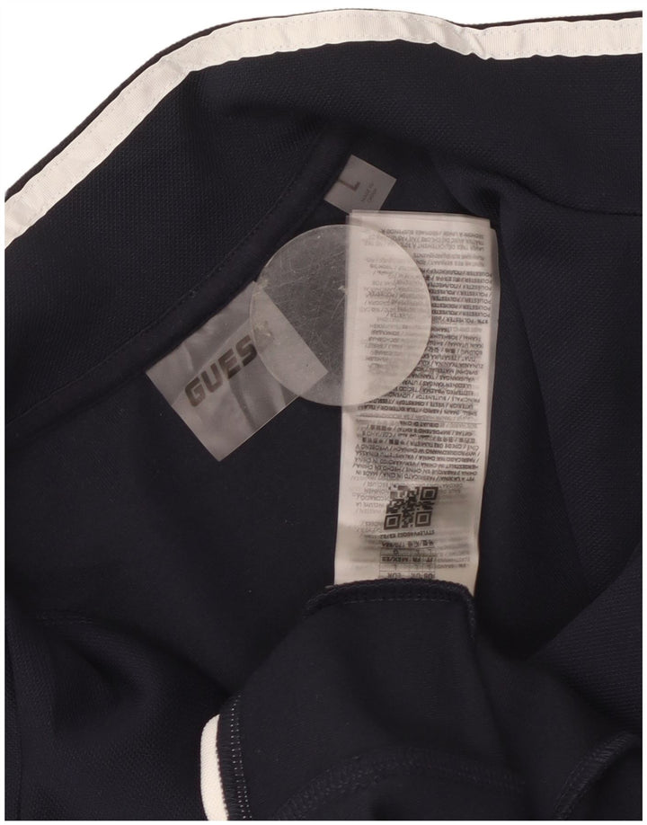 Guess Chaqueta de chándal para mujer UK 40 Large Azul marino Colorblock