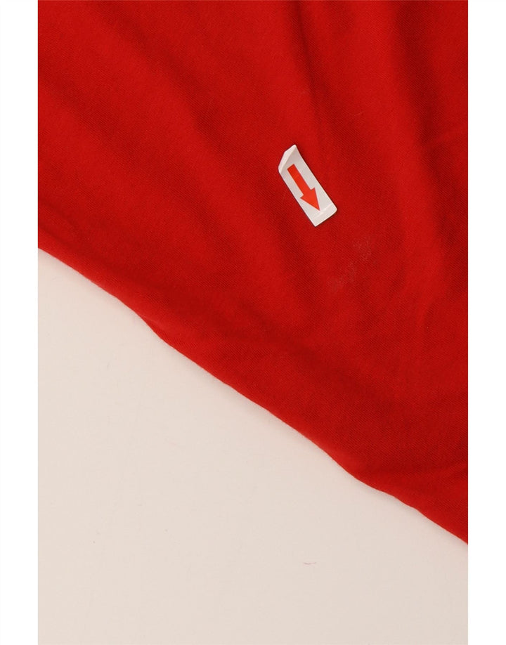 CALVIN KLEIN JEANS Camiseta gráfica para mujer Top UK 44 Algodón rojo mediano