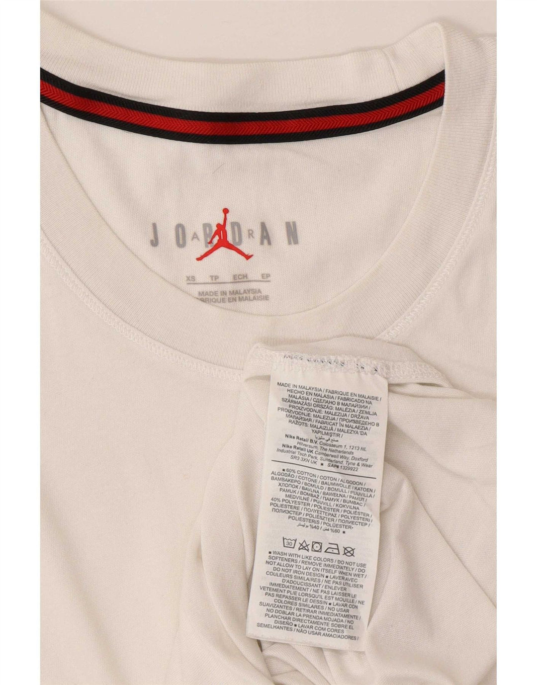 Jordan Mens Chaleco Top XS Algodón Blanco