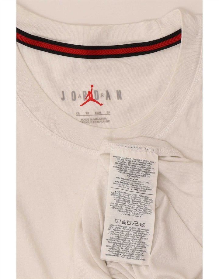 Jordan Mens Chaleco Top XS Algodón Blanco